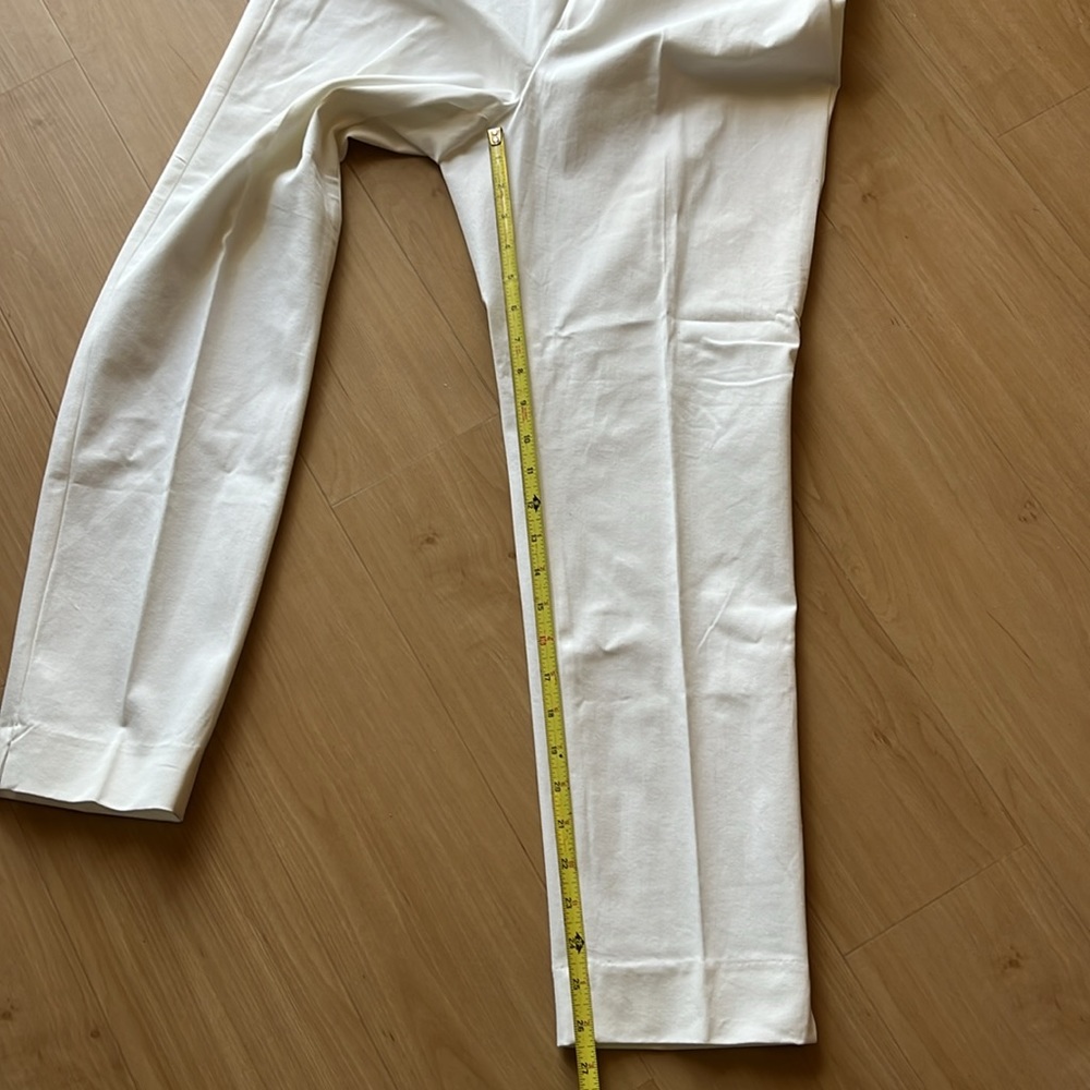 NWT CROWN & IVY WOMENS CARY STRETCHY SLACKS WHITE SIZE 10 - Picture 13 of 13